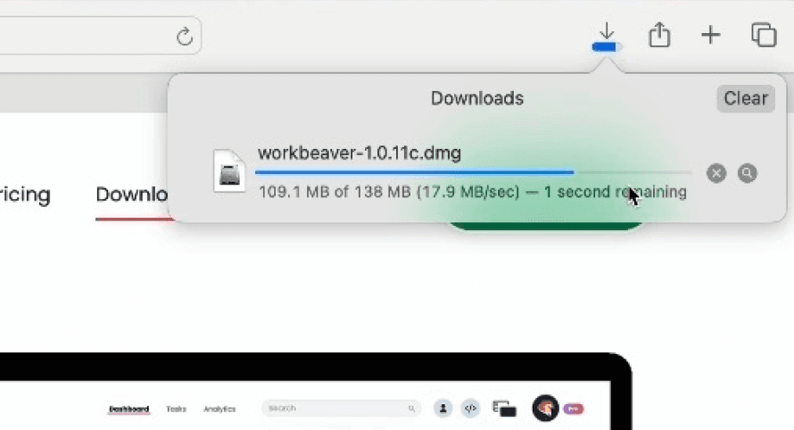 Wait for the installer to download