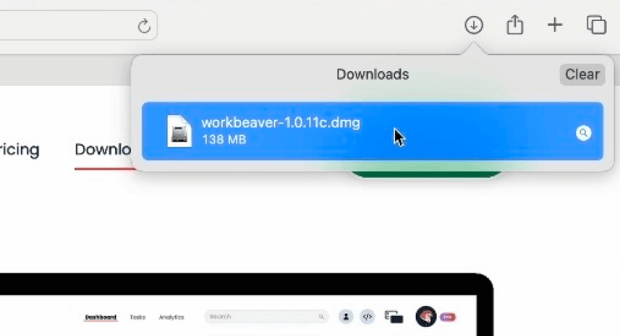 Click on the installer