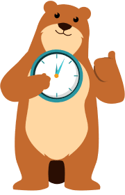 WorkBeaver Beaver Holding Clock